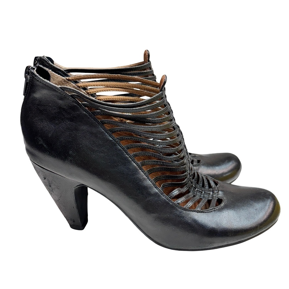 Miz Mooz Sloane Women's Pump Black Leather Round Toe Heel Sz 10